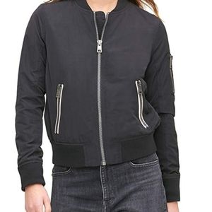 Levi's Women's Poly Bomber Jacket with Contrast Zi